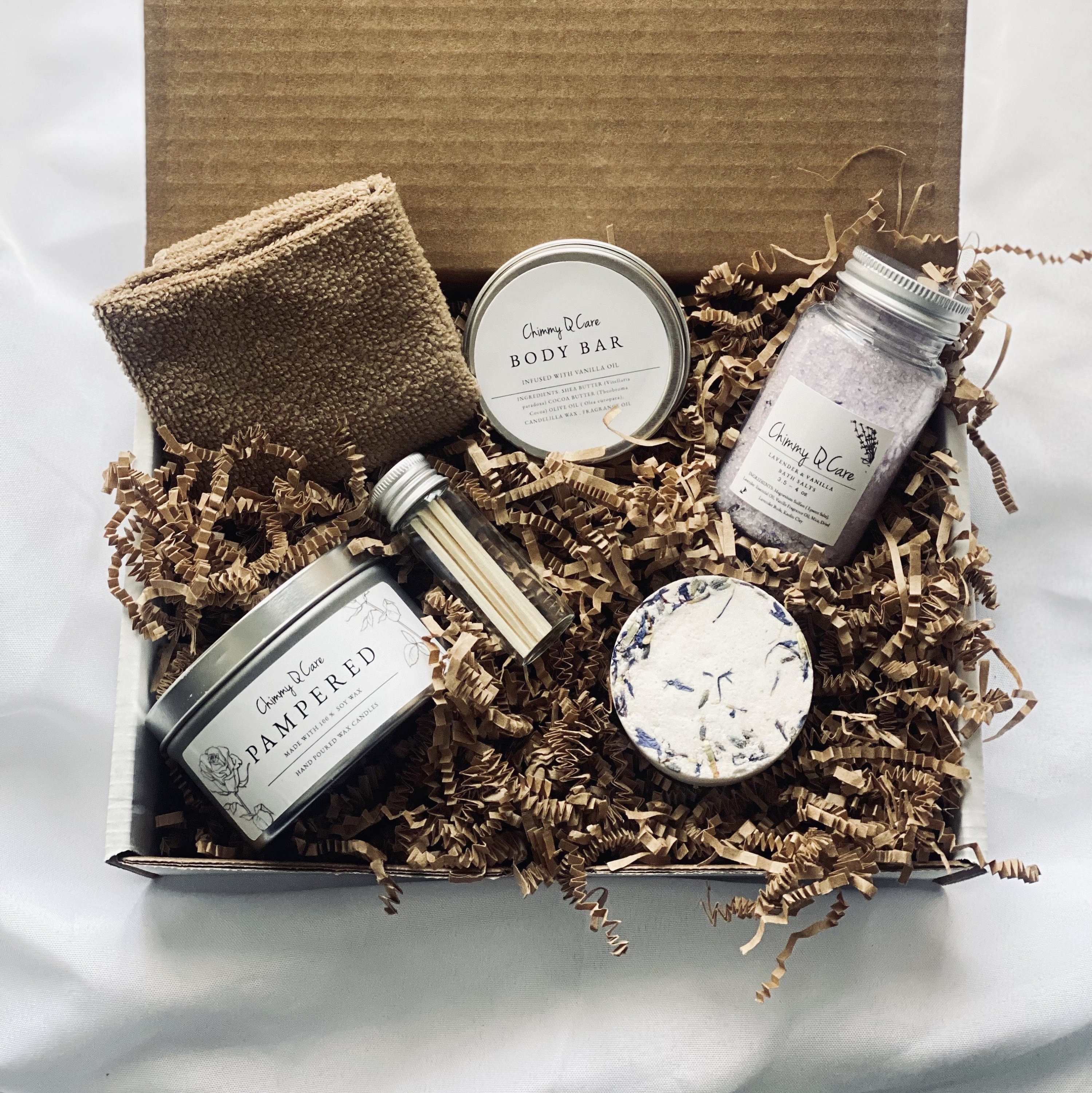 Self Care Pamper Gift Box | Self Care Gift Box | | Lavender Spa Set | Sending A Hug | Thinking Of You | Care Package For Her | Gift Box