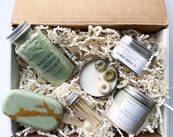 Sending MATCHA Love To You Gift Box | Best Friend Care Package | Self Care Gift Box | Spa Gift Set | Relaxation Gift | Mini Spa Gift
