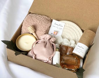 Hug In A Box, Encouragement Gift, Mom Gift Set, Hygee Gift Box, Self Care Basket, Thinking Of You Box, Cozy Care Package, Spa Gift For Her
