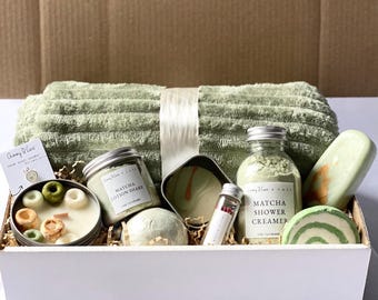 Sending MATCHA Love To You Gift Box | Best Friend Care Package | Self Care Gift | Spa Gift Set | Relaxation Gift | Spa Gift, Care Package