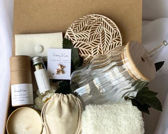 Gemütliche Geschenkbox für Sie, Pflegepaket, Beileid Geschenkbox, Pflegepaket für sie, Liebe und Umarmungen senden, an Sie denken Geschenk, Hygge Geschenkbox