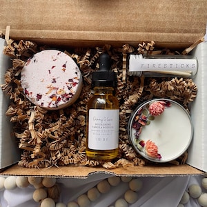 Rose Beauty Box | Bath Beauty Box | pudełko prezentowe dla kobiet | Spa Gift Box dla niej | Personalizowane pudełko prezentowe | Prezent ślubny | Pudełko prezentowe na Walentynki