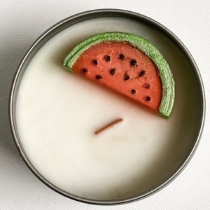 Wassermelonen Kerze | Fruchtige Kerze | Deko-Kerze | Geschenk für sie | | Wassermelone Dessert Kerze |