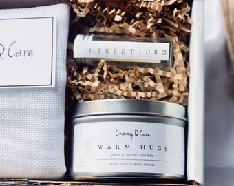 Candle Gift Box | You Are Loved Care Package | Thinking of You Gift | Include Personalised Message | Get Well Soon Gift | Candle Gift Box