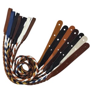 Lakota Leathers Round Braided Leather MANDOLIN/UKULELE Strap
