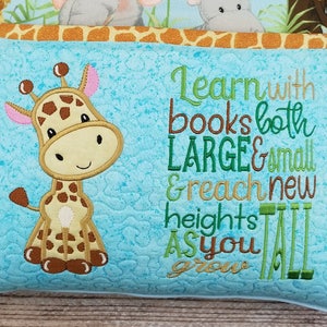 Reach New Heights As You Grow Tall Bundle Storybook Pillow Designs - 5x7 Design - INCLUDES 2 DIGITAL DESIGNS - Giraffe Applique - Safari
