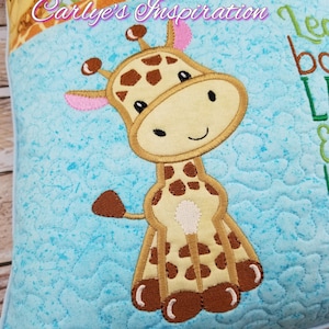 Giraffe Applique Design - 5x7 design - Embroidery - Applique - DIGITAL DESIGN ONLY - Safari - Pocket Pillow Addon - Giraffe Pillow