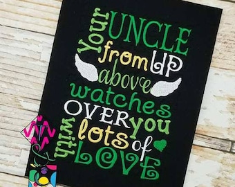 Angel Uncle Storybook Pillow Design - 5x7 - WORDING ONLY - Pocket Pillow Design - Words Template - Subway Art Template - Angel - Uncle