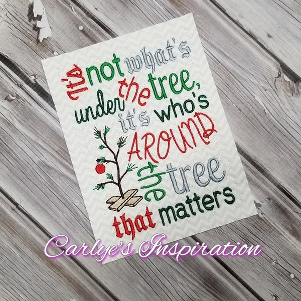 It's Not What's Under the Tree Wording Storybook Pillow Design - 5x7 Design - Pocket Pillow Design - Christmas - Book Pillow