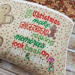 Gingerbread Man Wording Storybook Pillow Design - 5x7 Design - WORDING ONLY - Pocket Pillow Design - Words Template - Subway Art Template