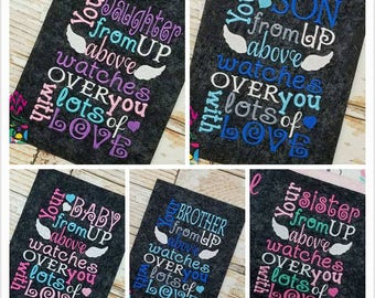 Angel Bundle of 5 Storybook Pillow Designs - All 5x7 - INCLUDES 5 DIGITAL DESIGNS - Brother - Sister - Baby - Son - Daughter - Pillows