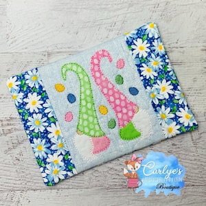 Easter Gnomes COMPLETELY In The Hoop Mug Rug Design - Easter - 5x7 & 6x10 - Embroidery - ITH - Tutorial Included