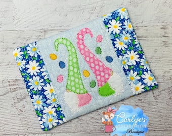 Easter Gnomes COMPLETELY In The Hoop Mug Rug Design - Easter - 5x7 & 6x10 - Embroidery - ITH - Tutorial Included