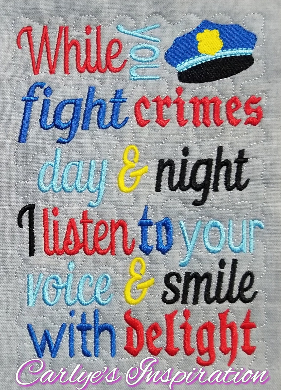 Police Wording Storybook Pillow Design - 5x7 Design - WORDING ONLY ...