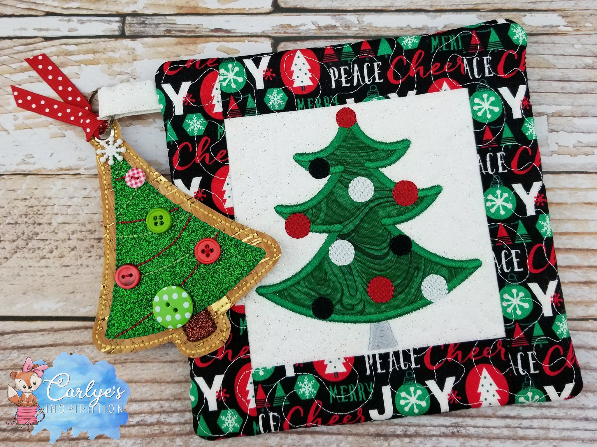 ITH Christmas Tree Tag Design 5x7 Design Embroidery in | Etsy