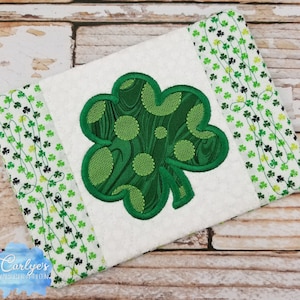 Shamrock Dots COMPLETELY In The Hoop Mug Rug Design - 5x7 & 6x10 - Embroidery - St Patrick's Day - Step by Step Picture Tutorial Included