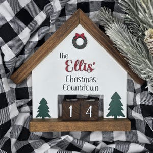 Christmas Countdown Calendar, Advent Calendar, Countdown Calendar, Days til Christmas, Christmas Decor, Seasonal Decor