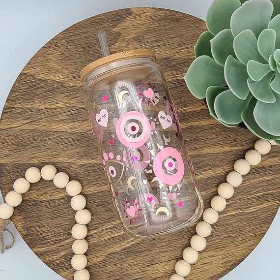 Beer Can Glass Gift for Her, Custom Designs, Iced Coffee Glass