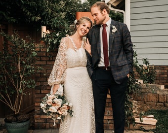 Lace Overlay Wedding Dress Asher