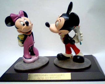 Pareja de Mickey y Minnie, Disney Mickey & Mini 1995 40 ANIVERSARIO DE DISNEYLAND, Vintage Collecta Loft