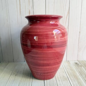 Beautiful and Elegant Red Vase from Italy