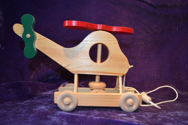 Pull along helicopter