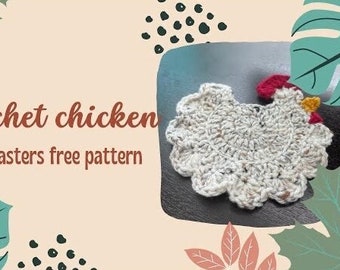 Crochet Chicken Coaster PDF Pattern