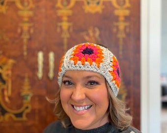 Crochet Granny Square Headband