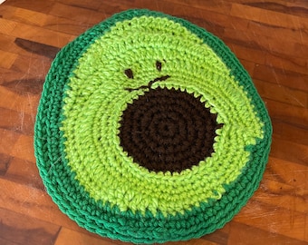 Cute Crochet Avocado Potholder Crochet for Beginners Avocado Kitchen Decor
