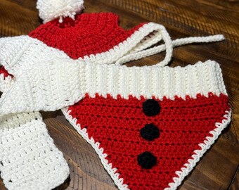 Christmas Santa Dog Bandana PDF Pattern Dog Bandana Only