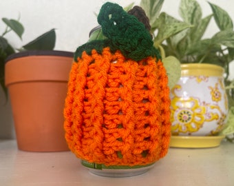 Crochet Pumpkin Drink Cozy PDF Pattern
