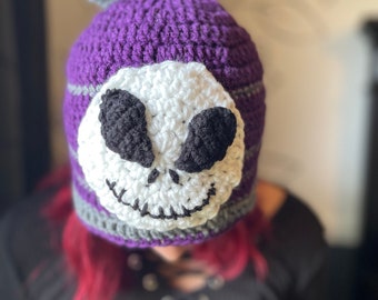 Jack Skellington Crochet Beanie Crochet Pattern