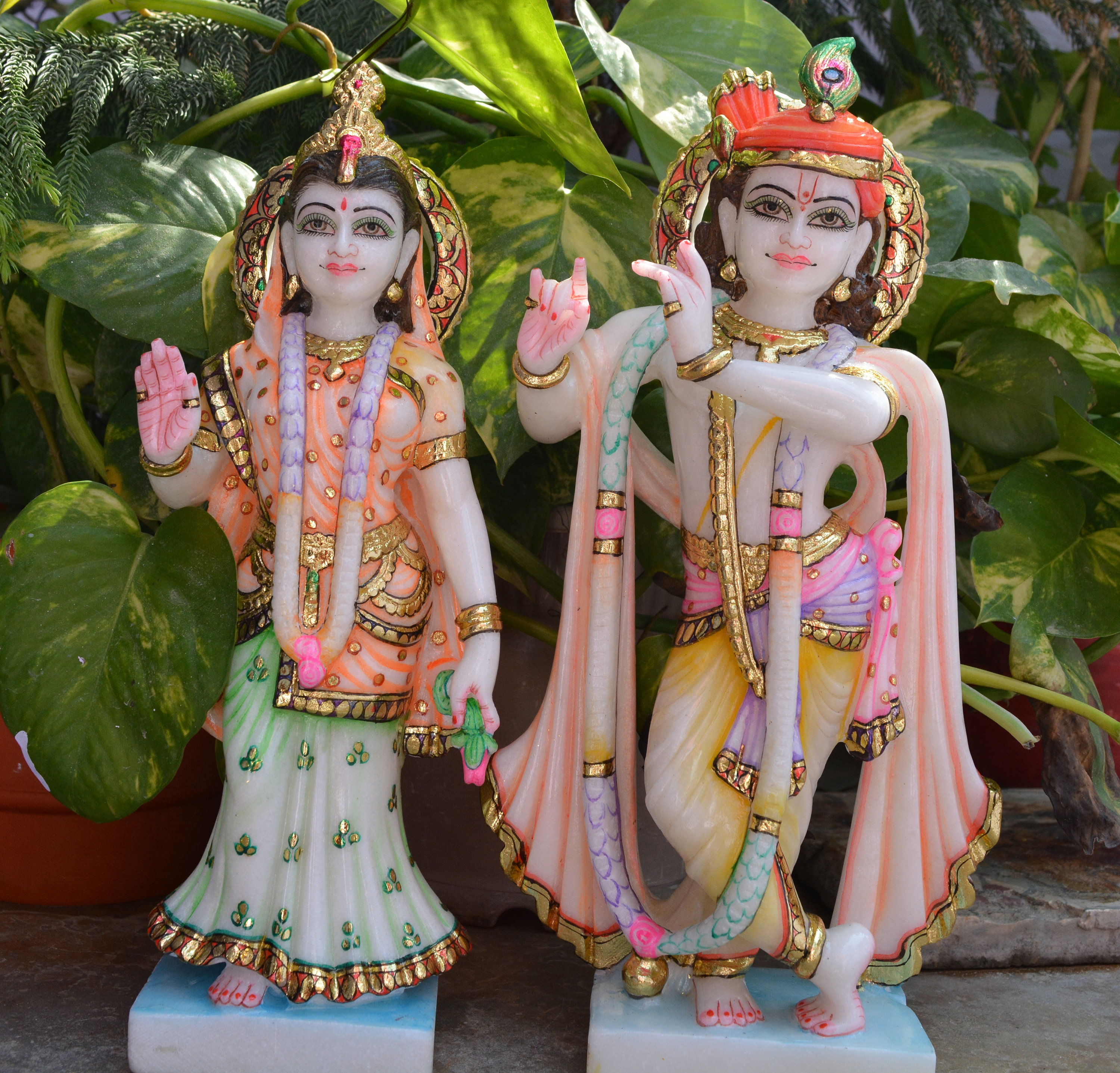 Radha Krishna Hare Krishna with Radha Statue Marble Radha 