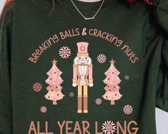 Funny Nutcracker Christmas PNG | Cracking Nuts, Holiday Shirt Design (Digital File)