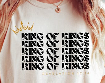 King of Kings Jesus PNG: Trendy Christian Shirt Design (Digital Download)