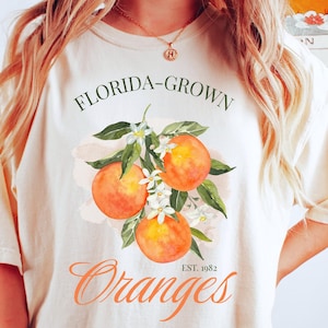 Florida gewachsene Orangen Küsten PNG Bündel | Vintage Reise Shirt Geschenk | Retro Zitrus Sublimation | Orange Blüte Clipart | DIGITALER DOWNLOAD