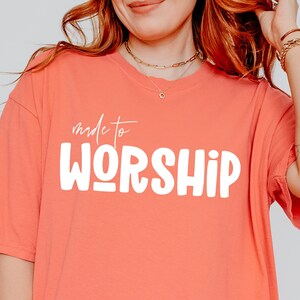 Retro Made to Worship PNG / PNG cristiano / PNG religioso / Maglietta di culto / Sublimazione PNG / File di taglio Cricut / Bibbia PNG / PNG motivazionale