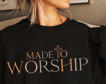 Boho Made to Worship PNG: Christliches Sublimationsdesign (Digitaler Download)