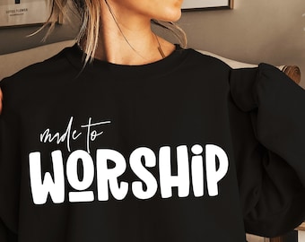 Retro Made to Worship PNG: Christliche Sublimationsdatei (Digitaler Download)