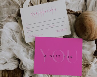 Printable Gift Certificate Template | DIY Editable Voucher (Canva Pro)