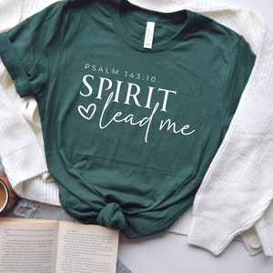 Spirit Lead Me Verse PNG | Chrześcijański projekt sublimacji | Estetyczna koszulka z wersetem biblijnym | Plik do cięcia Cricut | Biblia PNG | Motywacyjna koszulka DIY