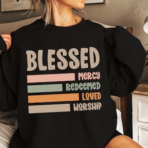 Boho christlichen PNG | Retro gesegnete Barmherzigkeit eingelöst PNG | Religiöses Png | Anbetung Shirt | Png Sublimation | Cricut Cut-Datei | Bibel PNG Design