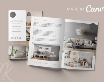 Real Estate Listing Brochure: Editable Canva Template (A4 4-Page)