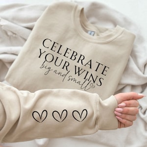 Festeggia le tue vittorie Pacchetto PNG motivazionale / Design di magliette a maniche / Citazione ispiratrice / File di taglio Cricut / Amore per se stessi Boho / Vibrazioni positive
