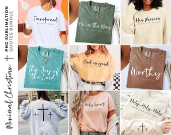 Christian Quote PNG Bundle: Minimalist Bible Verse Designs (Digital Download)