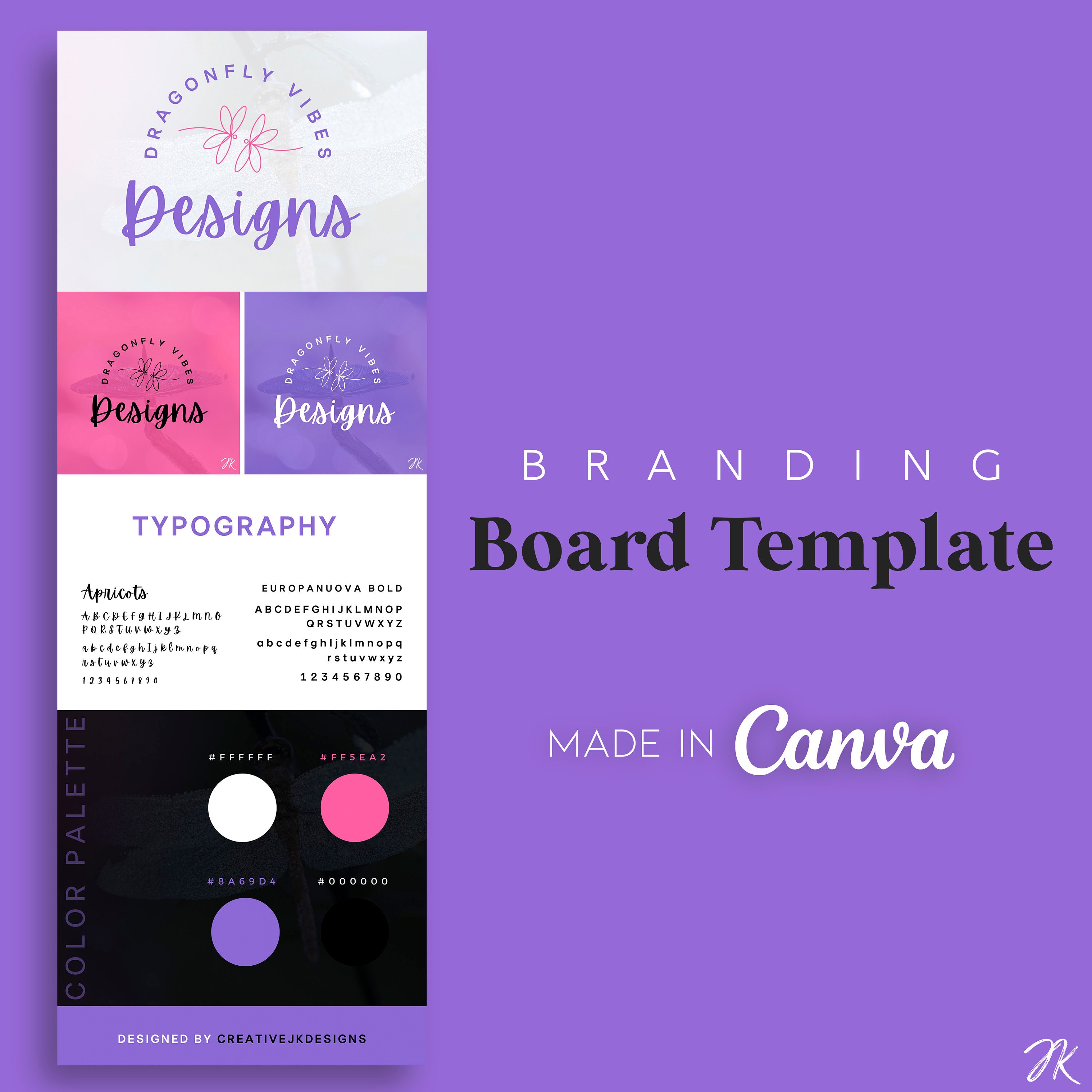 Brand Board Canva Template Canva Branding Kit Template - Etsy
