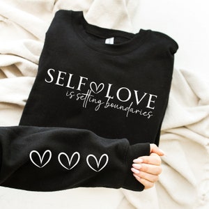 Boho Self Love PNG | Koszulka motywacyjna | Projekt koszulki z rękawami | Inspirujący cytat | Plik Cricut Cut | Ustawianie granic | Pozytywne wibracje