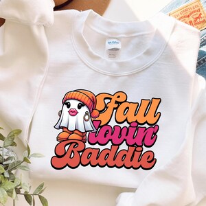 Automne rétro Lovin Baddie PNG | Boujee Ghost Fall | Sublimation de chemise d'automne bohème | énonciations d'automne | Sweat-shirt d'automne Sublimation | Cadeau Cricut