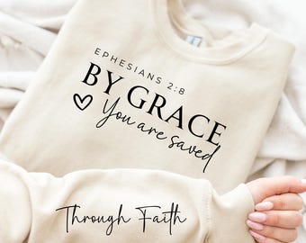 Christian Bible Verse SVG PNG: By Grace You Are Saved (Digital Download)