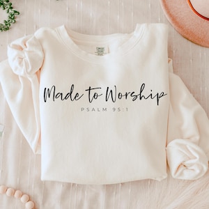 Gemacht, um Bibel-Vers anzubeten PNG | Christliches Sublimationsdesign | Glaubensbasiertes Geschenk | Vers-Shirt | Cricut-Datei | Christliche Kleidung